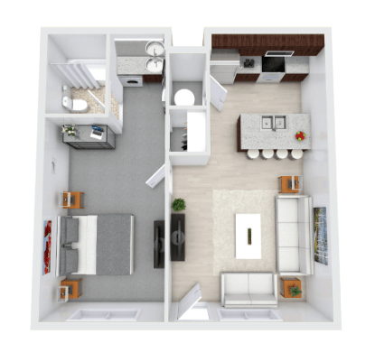 One Bedroom Floorplan